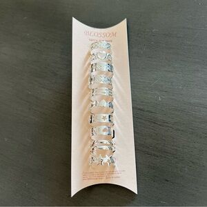 Silver Ten 10 Piece Set Adjustable Star Heart Weave Geometric Design Toe Rings